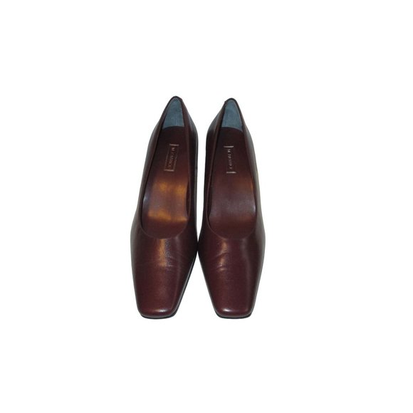 *M. Patrick Oxblood Burgundy Square Toe Patent Leather Pumps - Picture 3 of 8